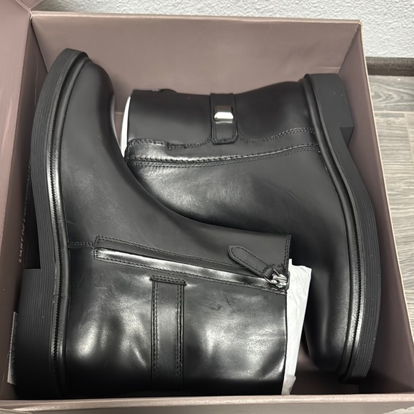 Franco Sarto Axel Ankle Boot In Black Leather - Picture 2 of 8